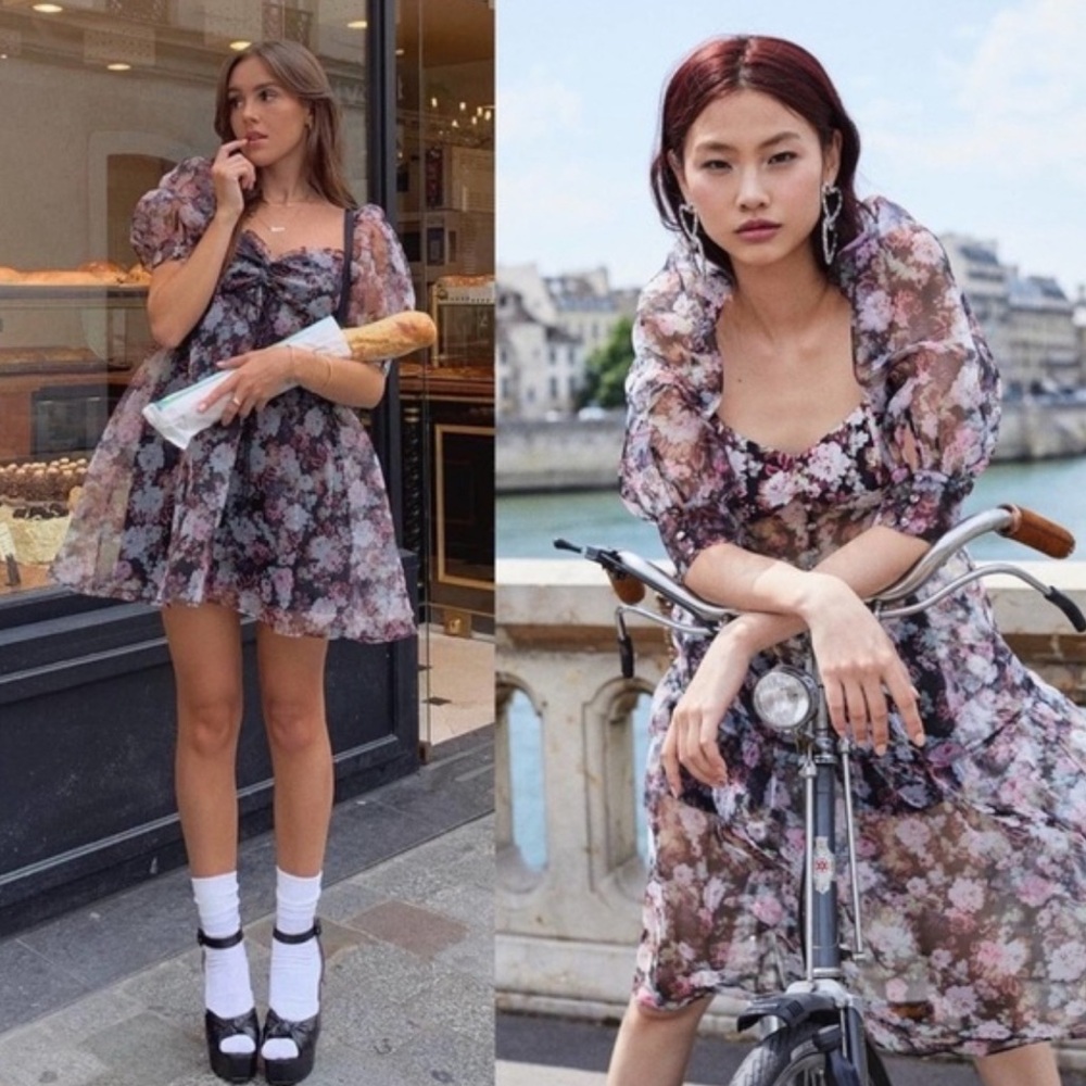 Floral Puff Sleeve Dress